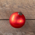 Antique Matte Ruby Glass Ball Ornament, Extra-Large