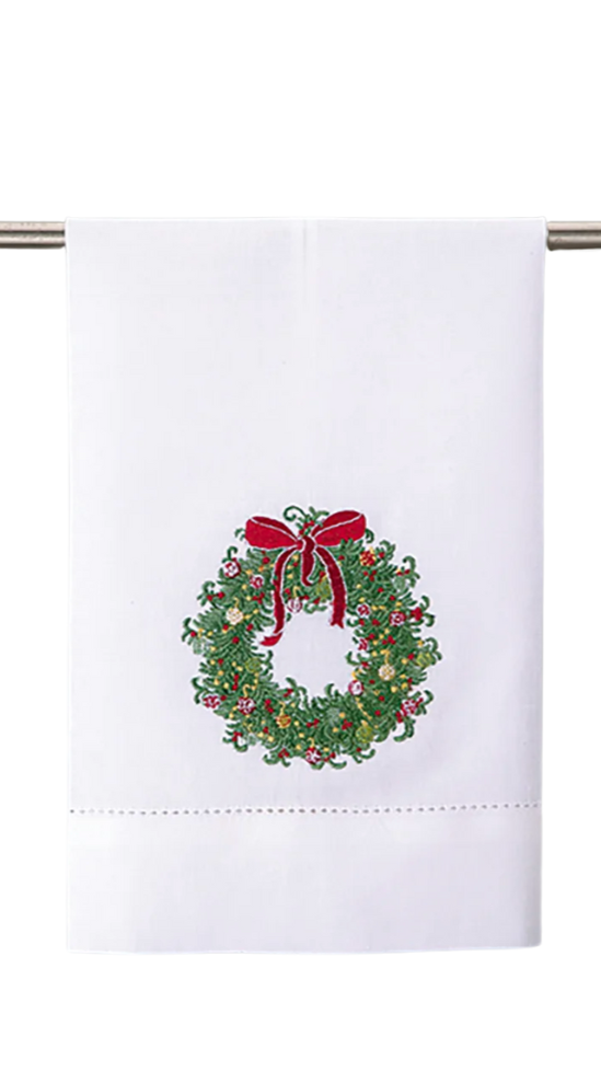 Winter Wonderland Whimsical Embroidered Guest Towel