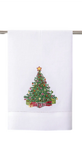 Winter Wonderland Whimsical Embroidered Guest Towel