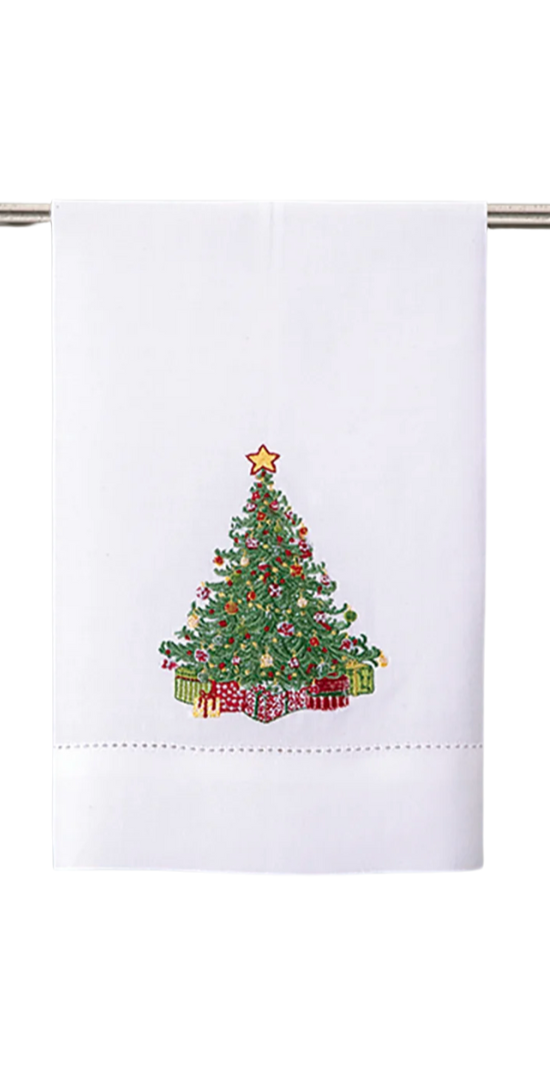 Winter Wonderland Whimsical Embroidered Guest Towel