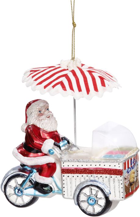 Santa's Ice Cream Cart Ornament