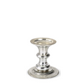 Embossed Silver Mercury Glass Candleholders