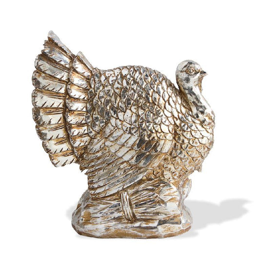 Silver Plated Turkey with Pumpkins