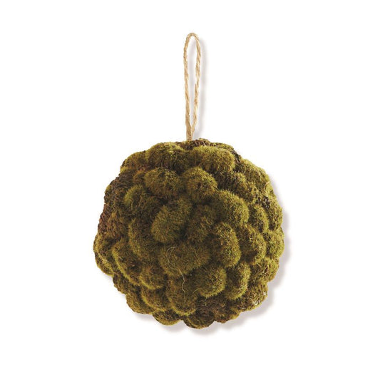 4" Mossy Mini Pinecone Ball Ornament