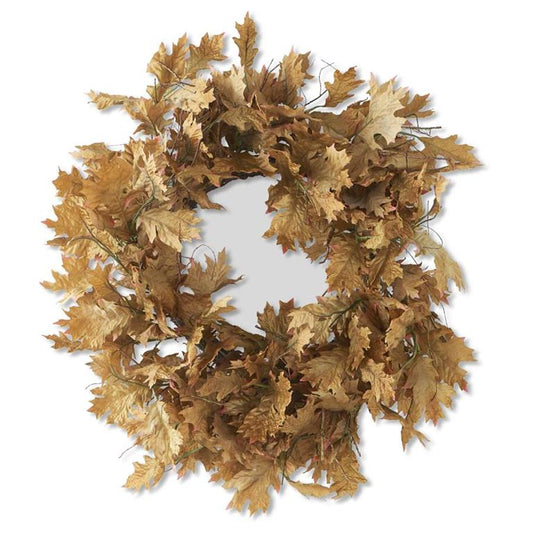 Oak Brown & Tan Leaf Wreath