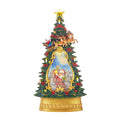 Santa In Chimney Lighted Water Tree