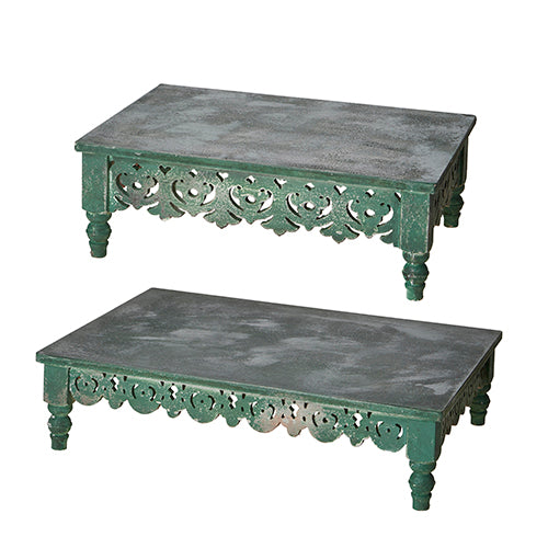 Distressed Green Risers