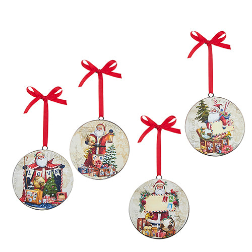 Post Card Santa Disc Ornament