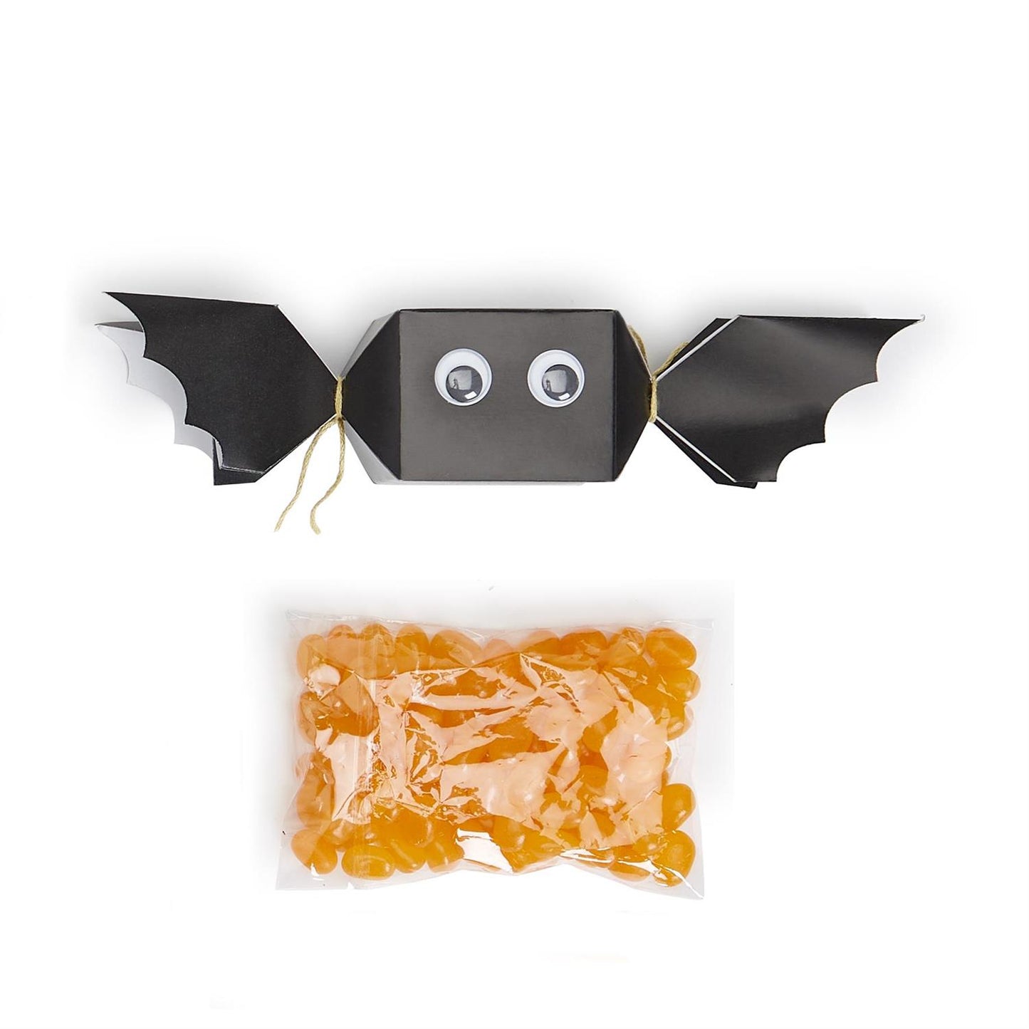 Bat Crackers Filled with Orange Flavored Jelly Beans