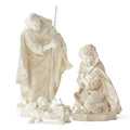 White Glitter Nativity Set