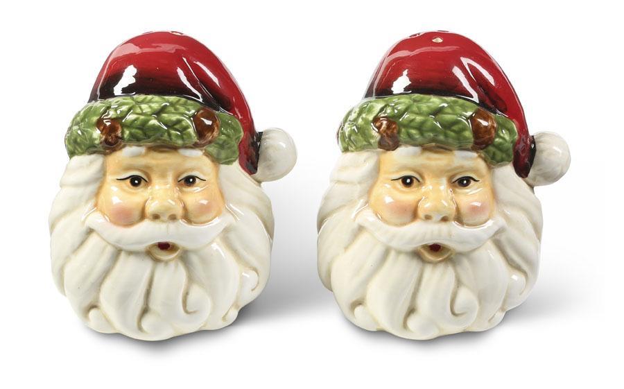 Santa Face Ceramic Salt and Pepper Set