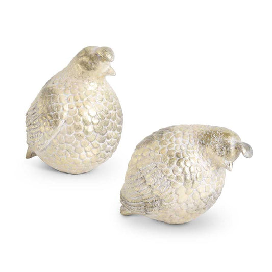 Gold Resin Partridges (2 Styles)