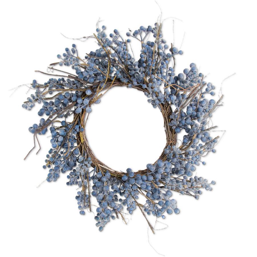 Powdered Concord Grape Wreath, 23"