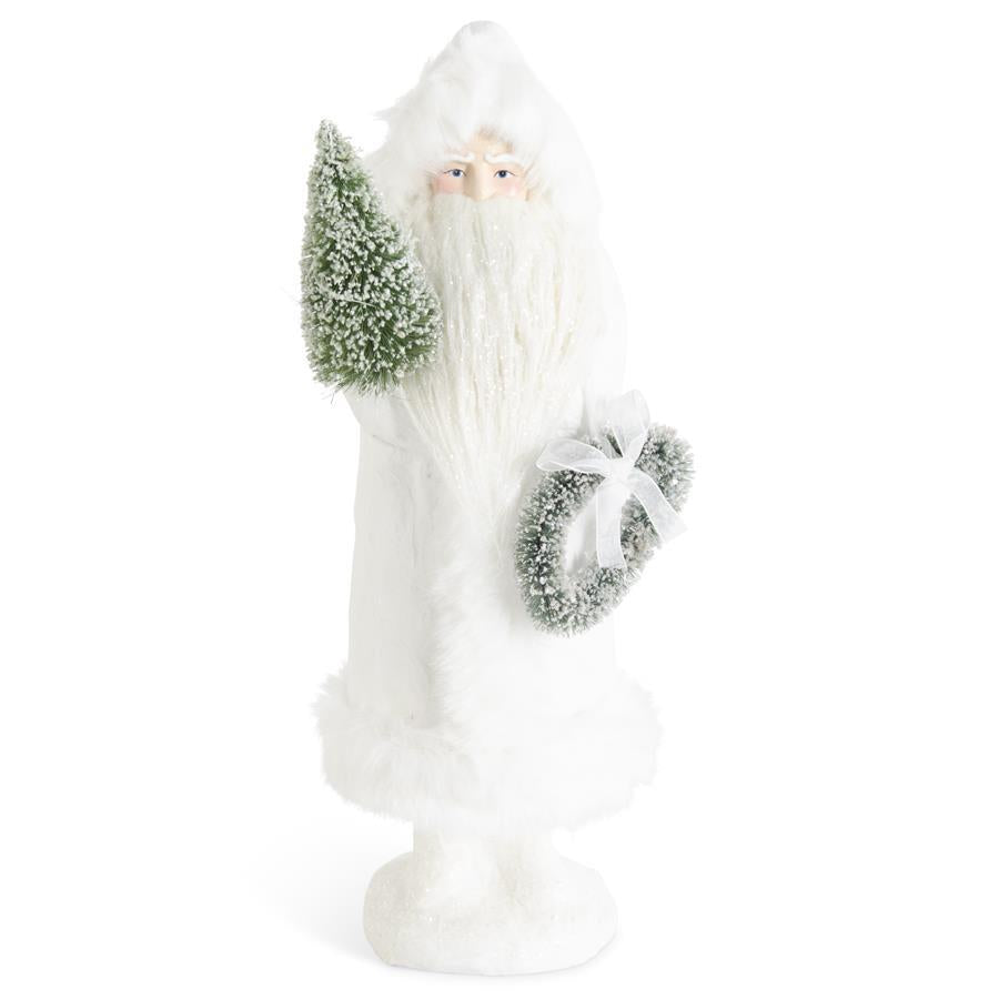 Glittered Cream Fur Trimmed Santa