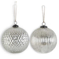 Assorted 6 Inch Silver Mercury Glass Ornaments