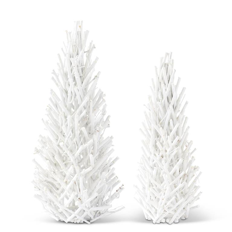 Glittered White Twig Tree