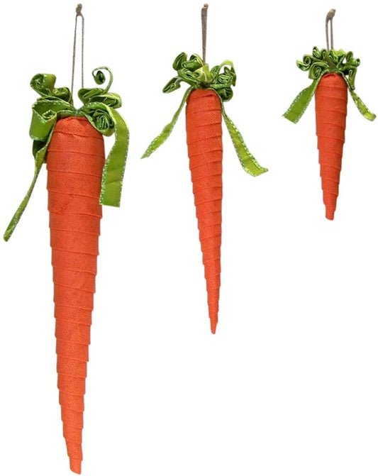 Hanging Burlap Carrots