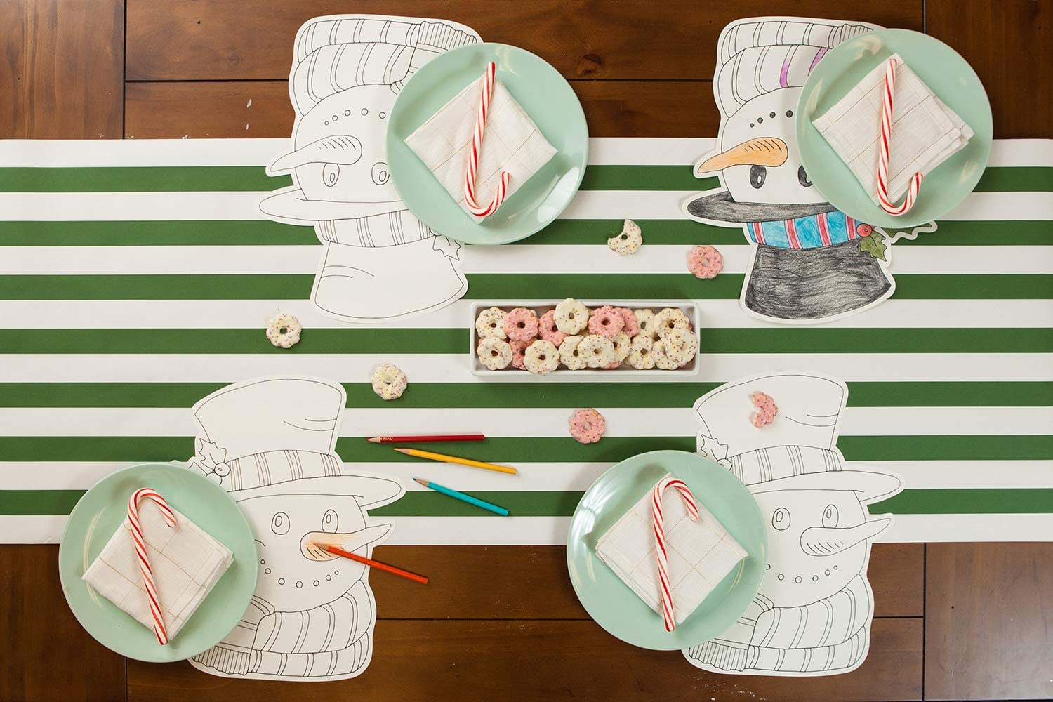 Die Cut Coloring Snowman Placemat