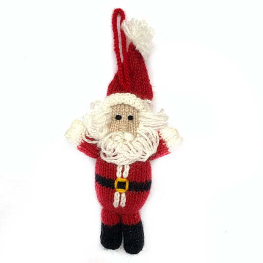 Santa Premium Knit Wool Ornament