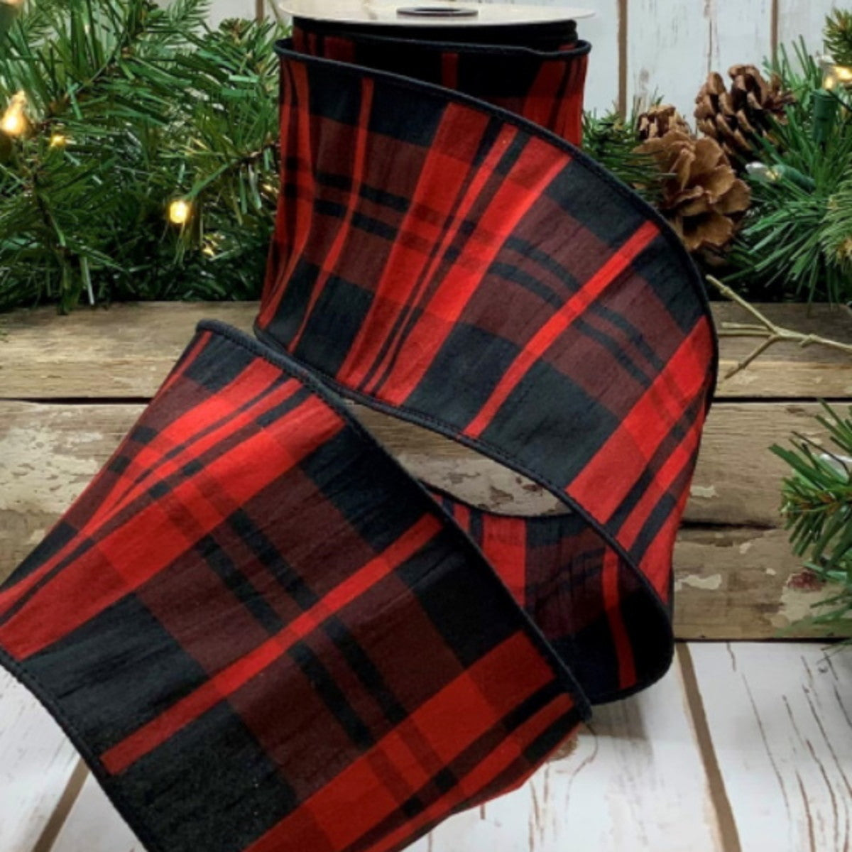 Redgate Plaid Ribbon- Red/Black