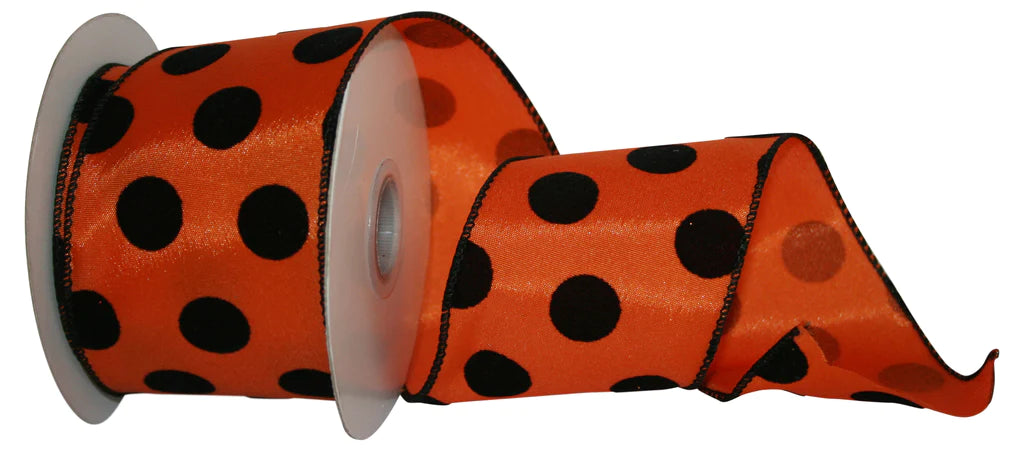 Dotty Felt Orange Ribbon