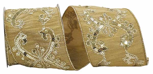 Gold Dubai Sequin Ribbon