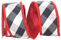 Black/White Checkered Spray Ribbon