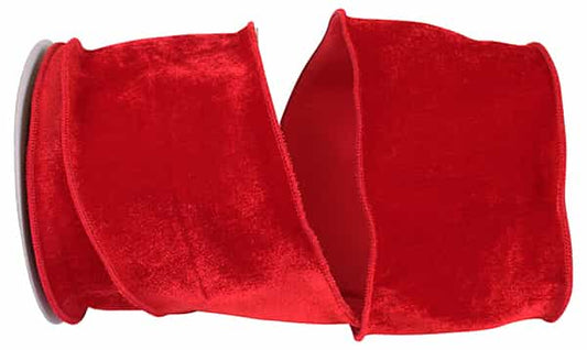 Plush Velvet with Dupioni Backing- Red