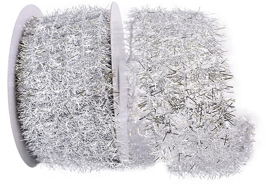 Tinsel Net Frizette Ribbon- Silver