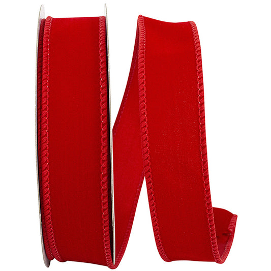 Velvet Fuzz Ribbon- Red