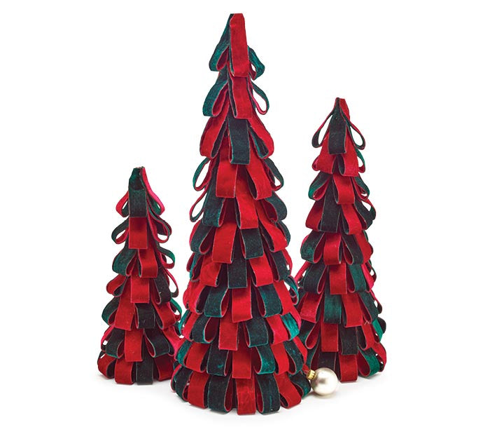 Red & Green Velvet Loop Trees