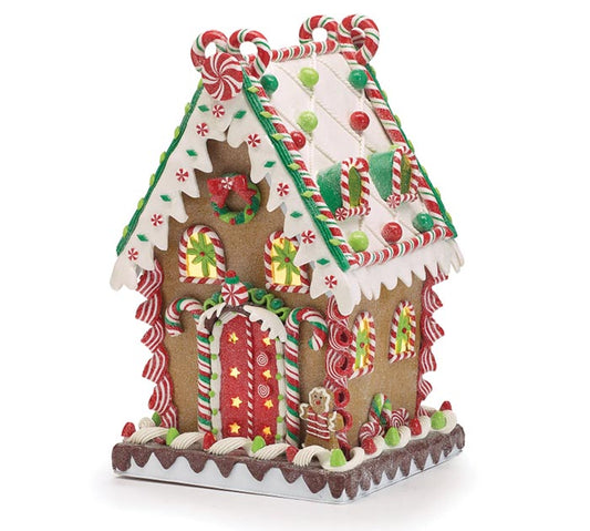 14" Lighted Gingerbread House