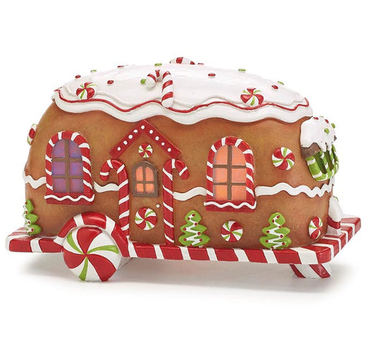 Light Up Gingerbread Camper