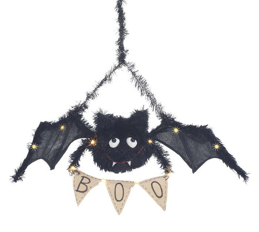 Light Up Hanging Bat with Boo Banner