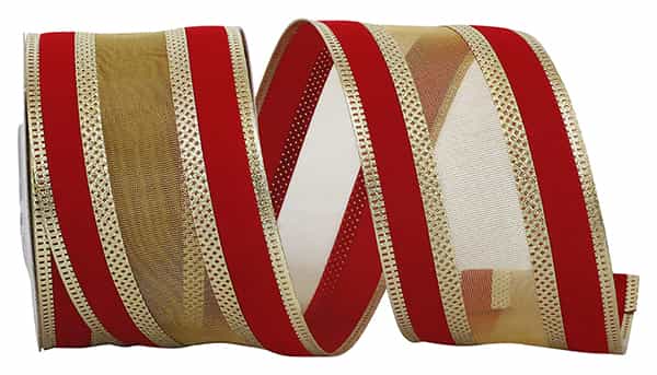 Spirit Ribbon- Red/Gold