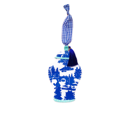 Chinoiserie Temple Jar Ornament | Blue