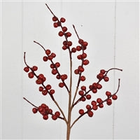 24" Crab Apple Berry Spray- Red