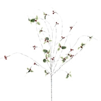 43" Nature Birch, Holly Leaf, Berry Branch