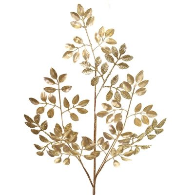 Glittered Metallic Smilax Spray-Gold