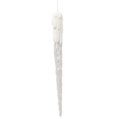 Snow Topped Acrylic Icicle Ornament