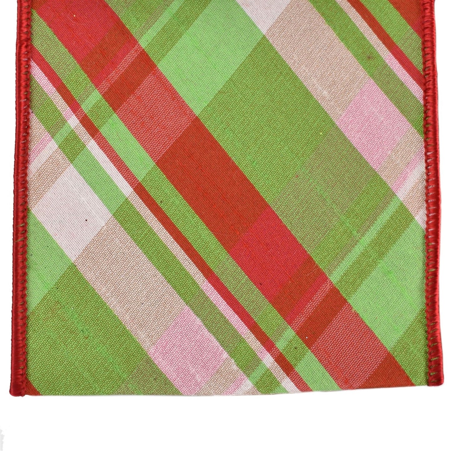 Red/Green/White Madras Ribbon