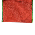 Red Metallic Ribbon with Emerald Edge & Backing