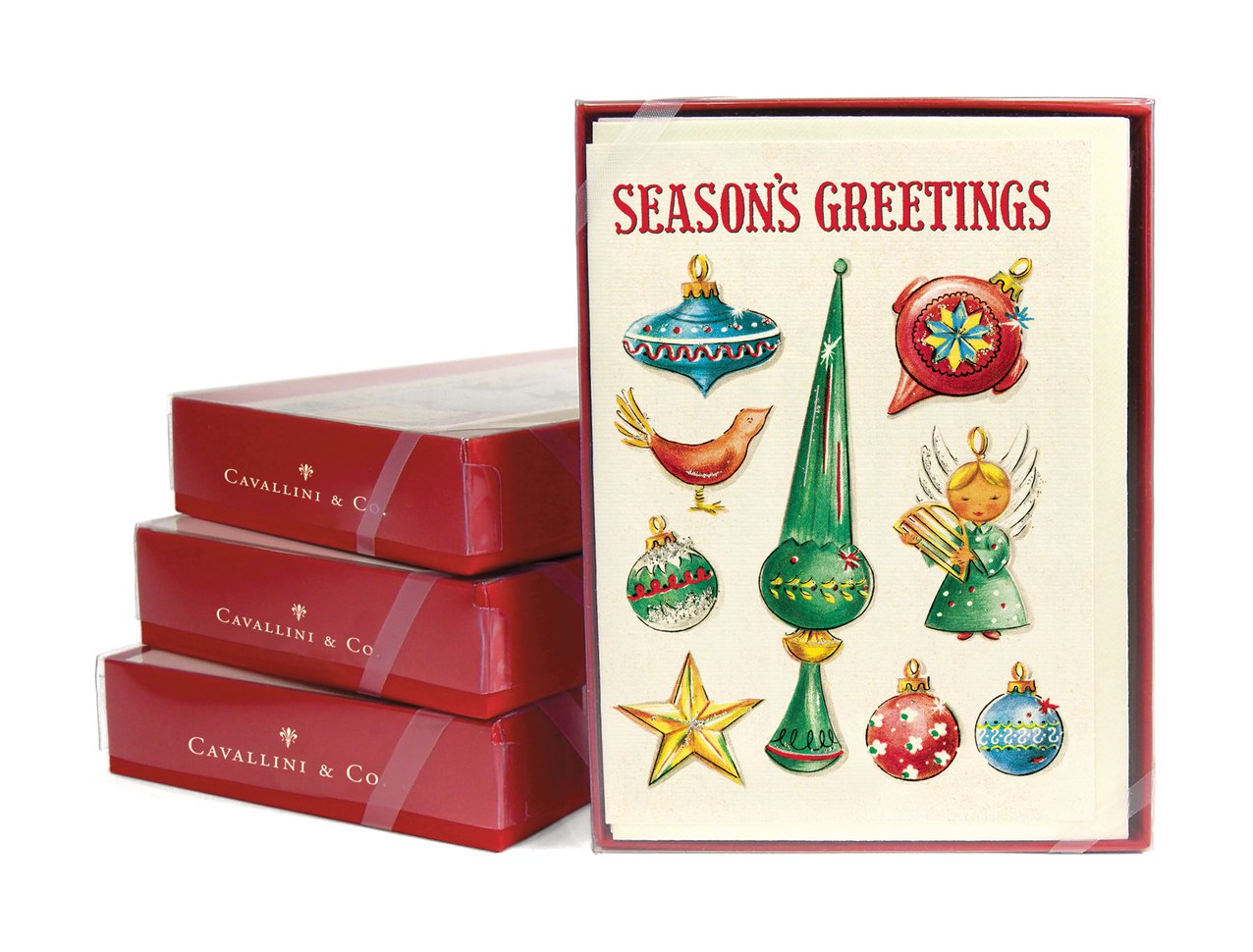 Christmas Ornaments Holiday Boxed Notecards