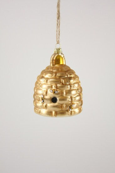 Woven Bee Skep Ornament