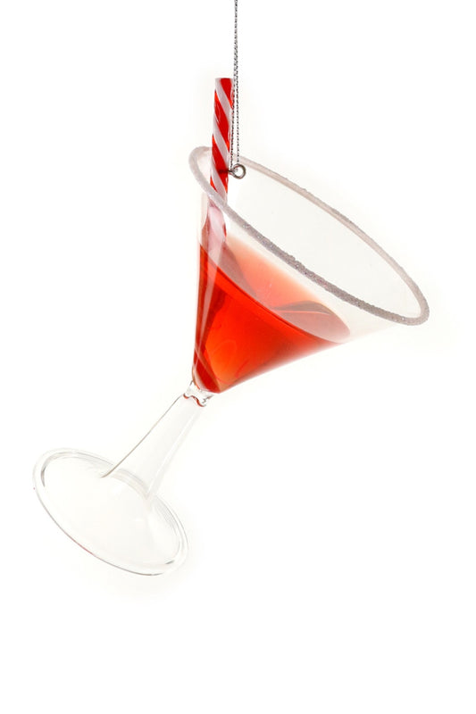 Candy Cane Martini Ornament