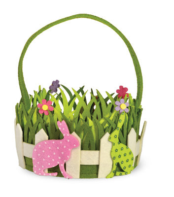 Polka Dot Bunny Felt Basket