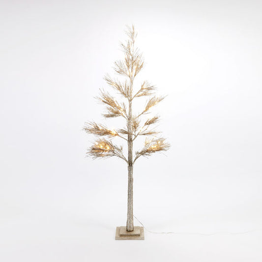 Large Champagne Glitter Pine Tree