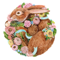 Die Cut Bunny Bouquet Placemat