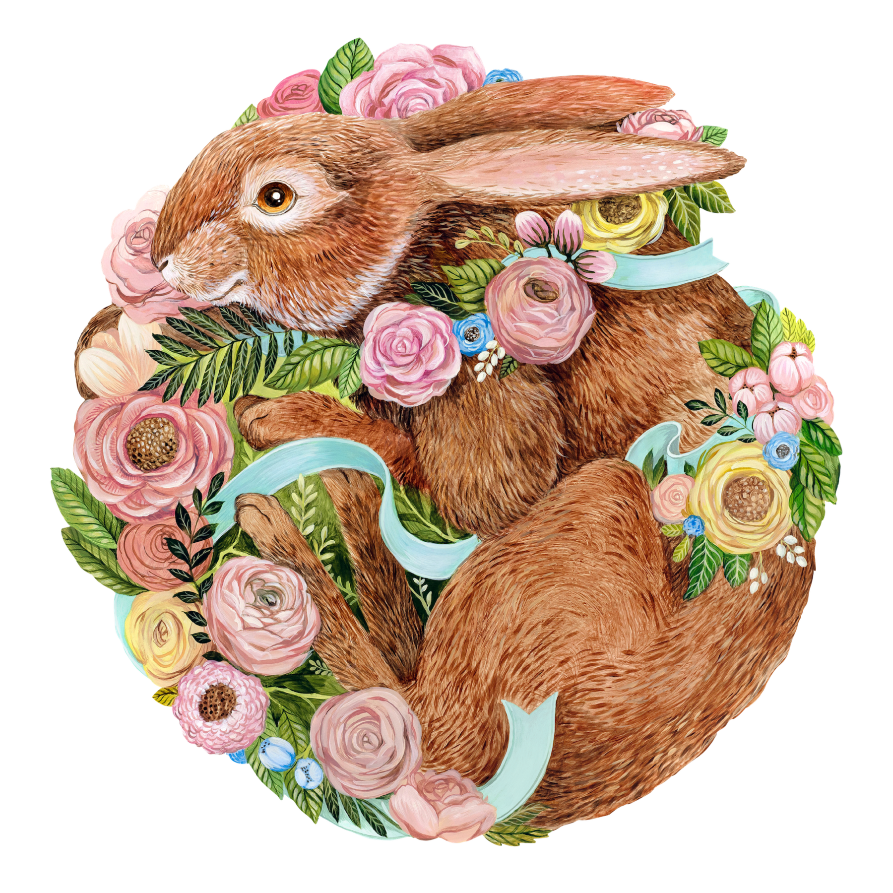 Die Cut Bunny Bouquet Placemat