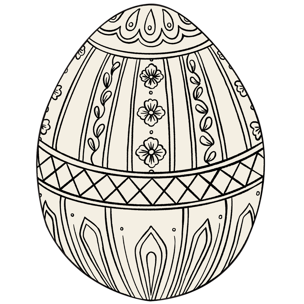 Die Cut Coloring Easter Egg Placemat